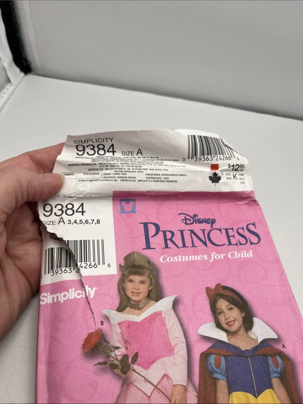 Simplicity Disney Princess Costume Pattern - Pink & Yellow Dresses